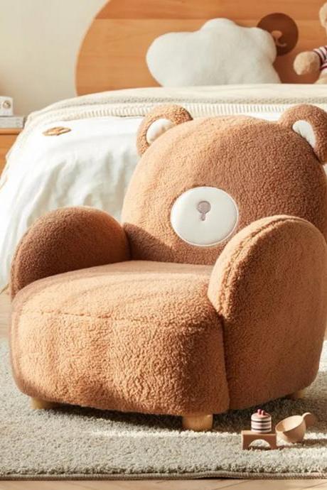 Kids Plush Teddy Bear Shaped Cozy Armchair