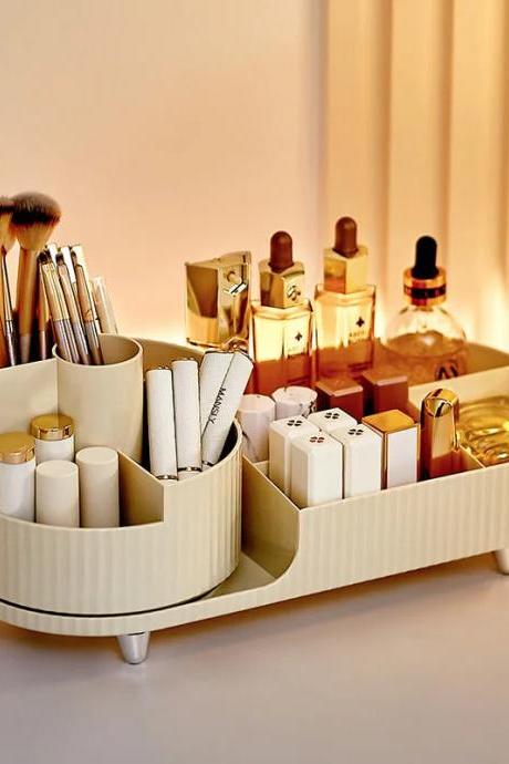 Modern Rotating Makeup Organizer Cosmetic Storage Display Stand