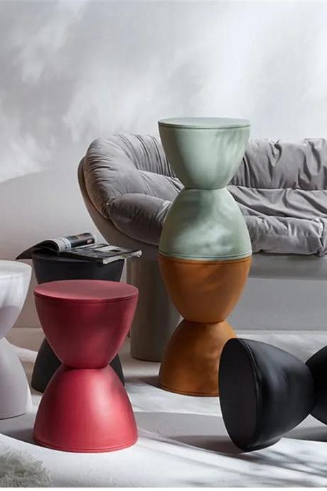 Modern Hourglass Design Stools In Various Colors