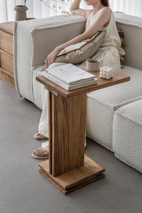 Modern Solid Wood Sofa Side C-table Minimalist Design