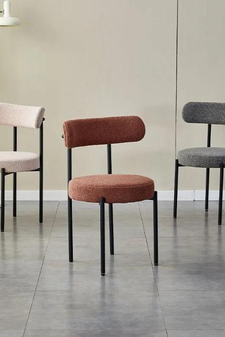 Minimalist Upholstered Dining Chairs With Metal Legs