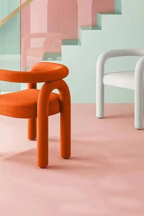 Modern Velvet Upholstered Accent Armchairs, Set Of 2