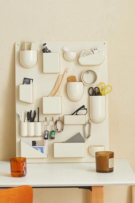 Modular Wall-mounted Organizer Storage System With Accessories