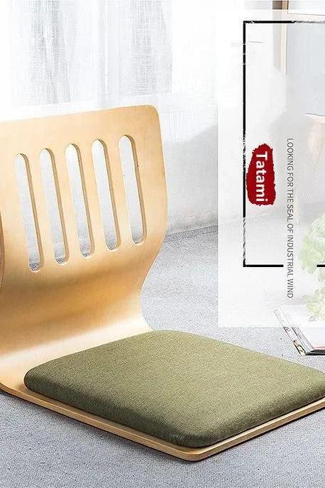 Modern Bentwood Tatami Floor Chair With Cushion