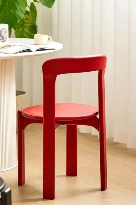 Modern Minimalistic Red Dining Chair For Home