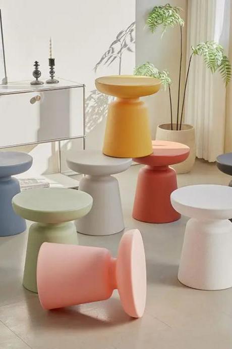 Modern Minimalist Stool Side Table In Various Colors