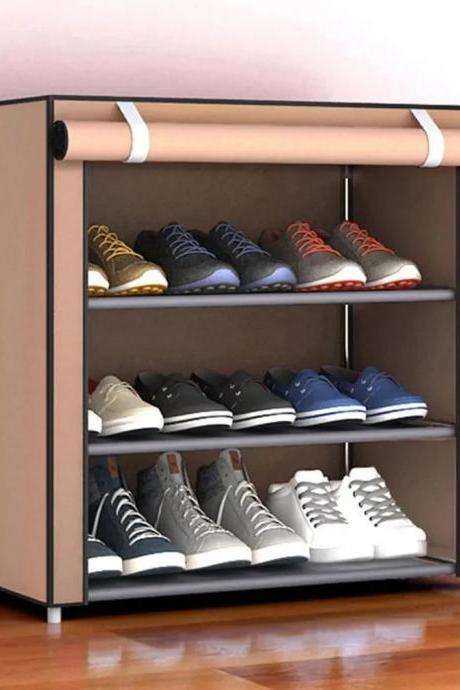 Modern Dustproof Shoe Rack Organizer With Cover