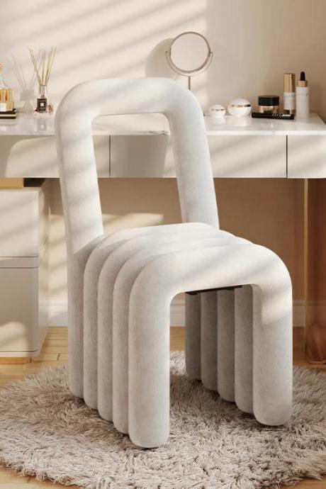 Modern Curved Arch Design Velvet Accent Chair Beige