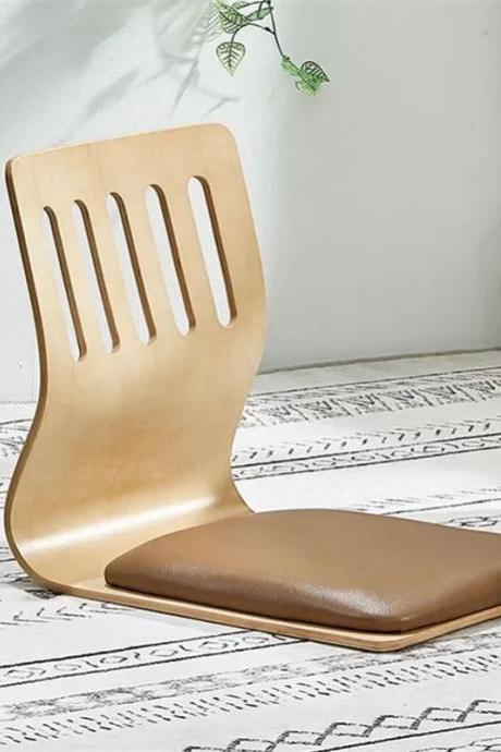 Modern Ergonomic Wooden Chair With Leather Seat Cushion