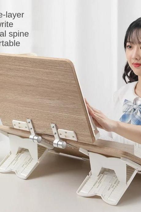 Ergonomic Adjustable Wooden Laptop Desk Stand Holder