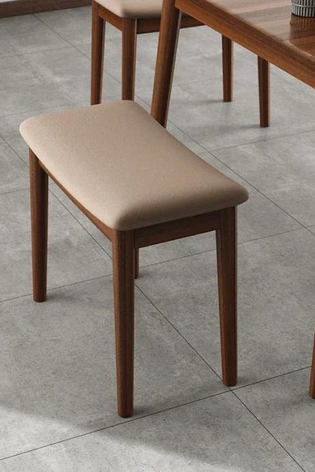 Modern Minimalist Upholstered Wooden Dining Room Stool