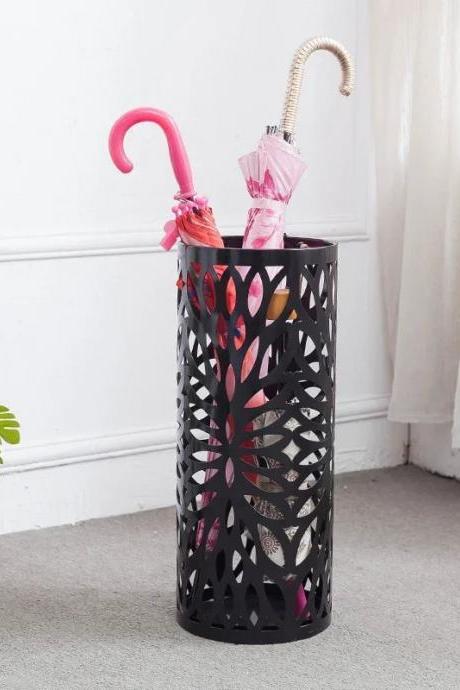 Decorative Metal Umbrella Stand Holder With Leaf Pattern