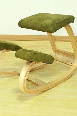 Ergonomic Wooden Kneeling Chair With Comfortable Cushions