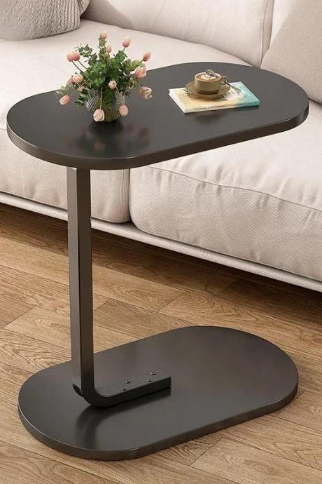 Modern C-shape Sofa Side Table With Unique Base