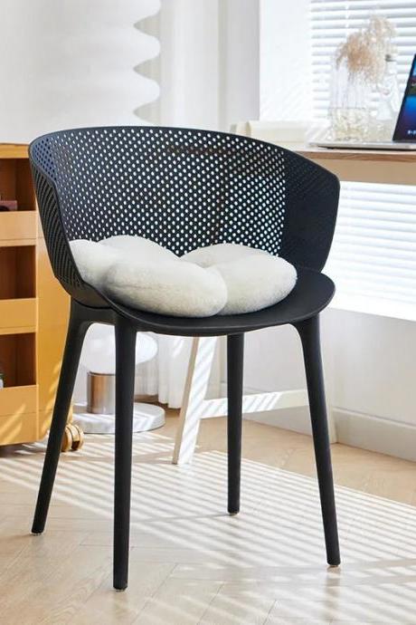 Modern Ventilated Black Desk Chair With Cushion