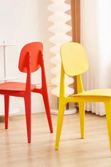Kids Modern Lightweight Stackable Plastic Chairs - 2 Pack