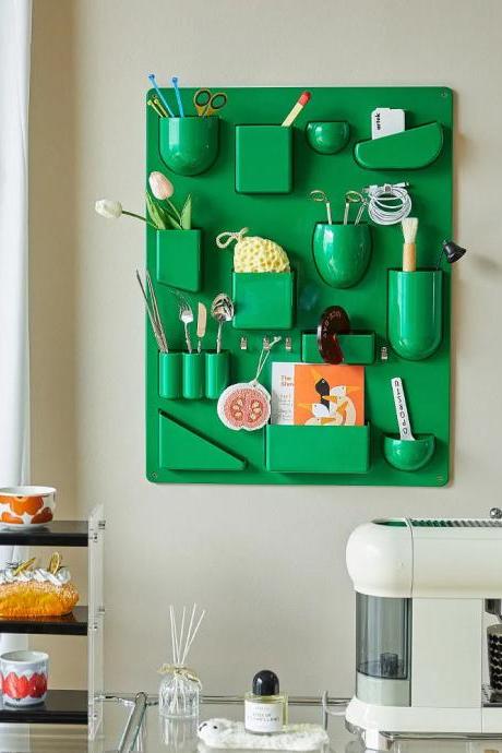 Wall-mounted Green Modular Organizational Storage Panel
