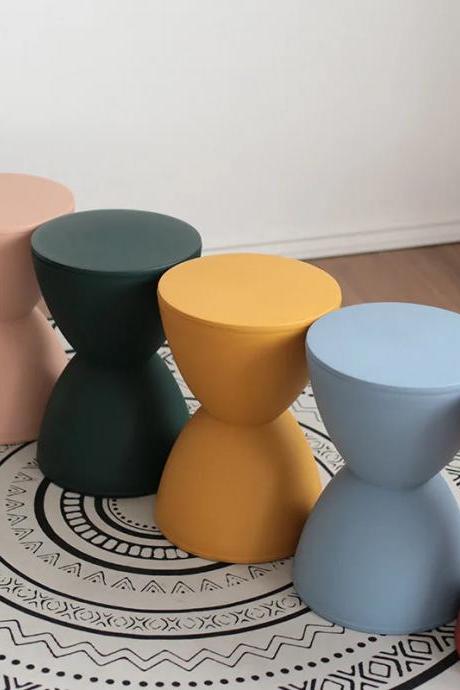 Modern Hourglass Shape Stools In Assorted Colors
