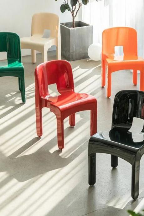 Modern Stackable Plastic Chairs In Assorted Colors