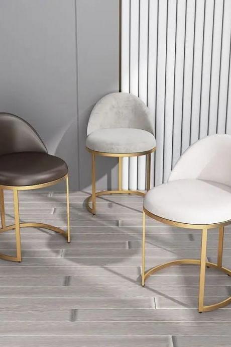 Modern Velvet Accent Chairs With Gold Metal Legs