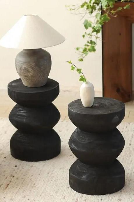 Handcrafted Zen Stacked Stones Table Lamp Sculpture
