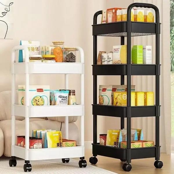 3-Tier Rolling Utility Cart Organizer with Wheels