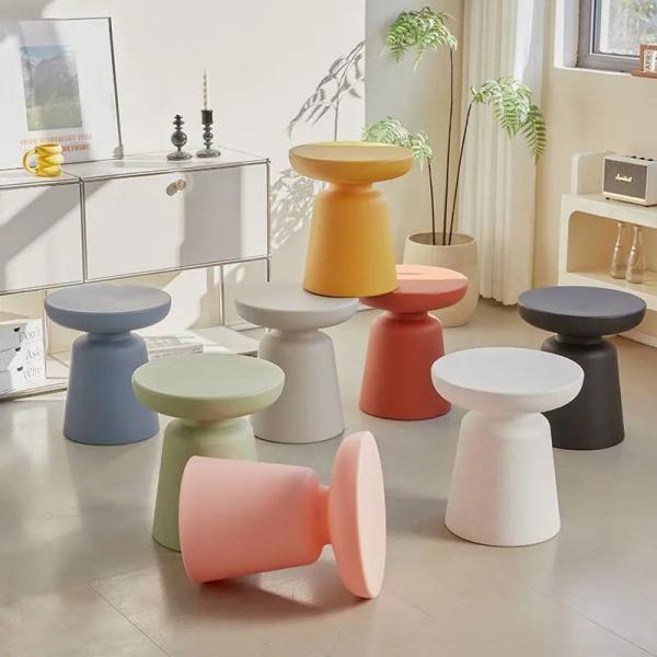 Modern Minimalist Stool Side Table in Various Colors