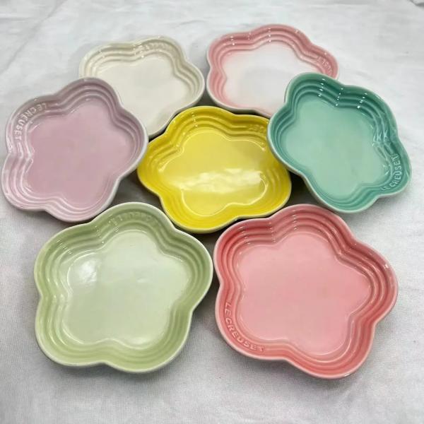 LE CREUSET 23㎝ Flower Plate ×5 Le Creuset Flower Plate Dish Bright Rainbow 23cm 5 Color Set | eBay