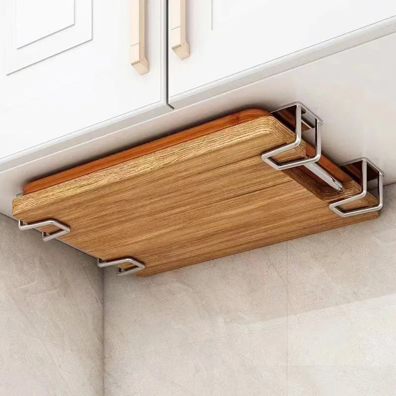 Wallmounted Wooden Cutting Board Storage Rack Holder on Luulla