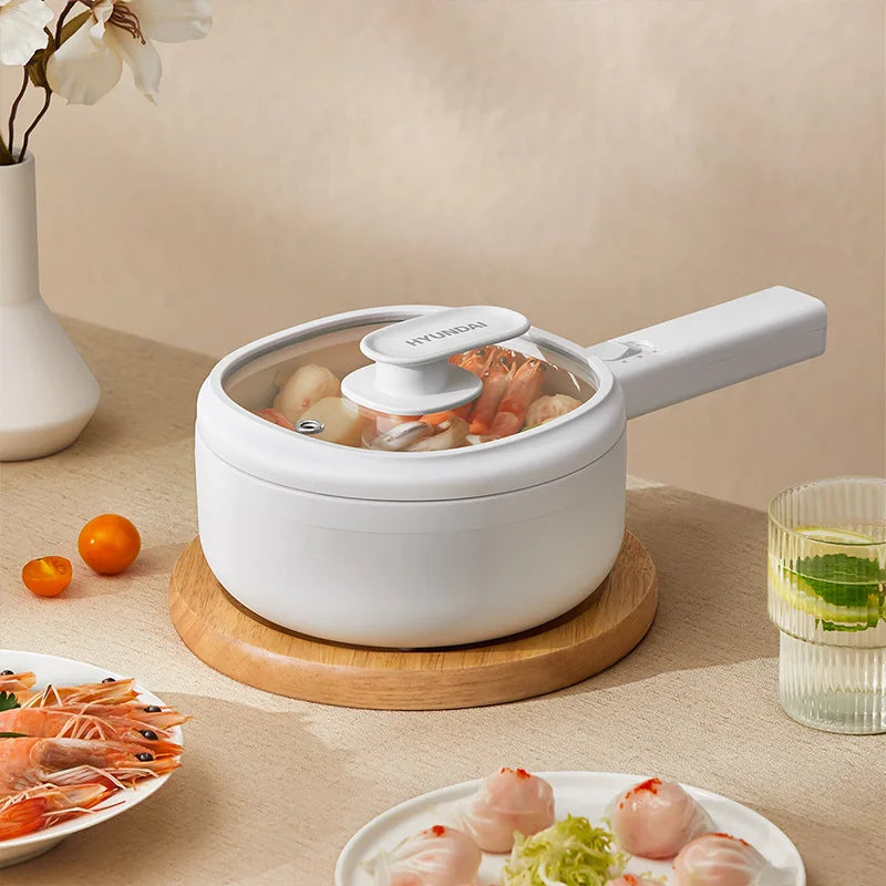 White Electric Pot Cooker With Transparent Lid on Luulla