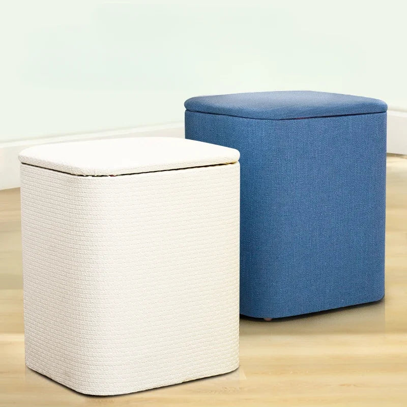 Picture of Modern Fabric Upholstered Storage Ottomans - Set Of 2 on Luulla