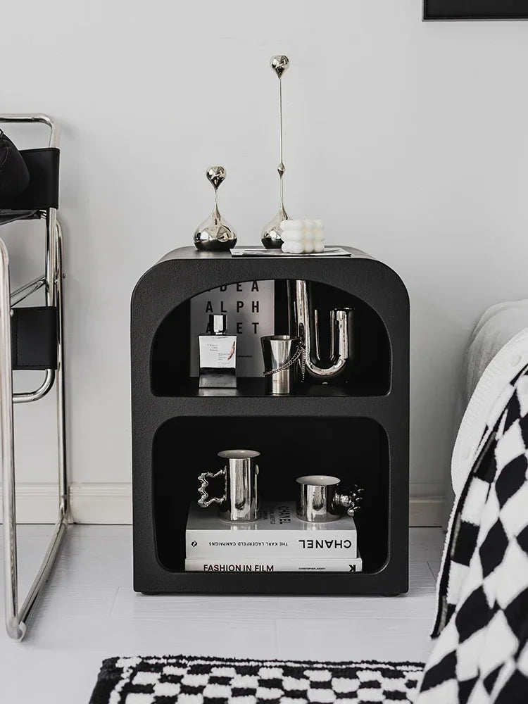 Modern Black Metal Decorative Shelf With Candle Holders on Luulla