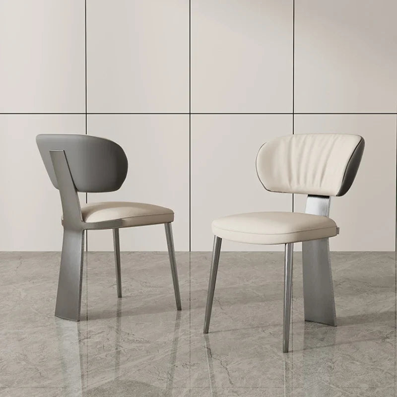 Modern Minimalist Dining Chairs With Metal Legs Set on Luulla