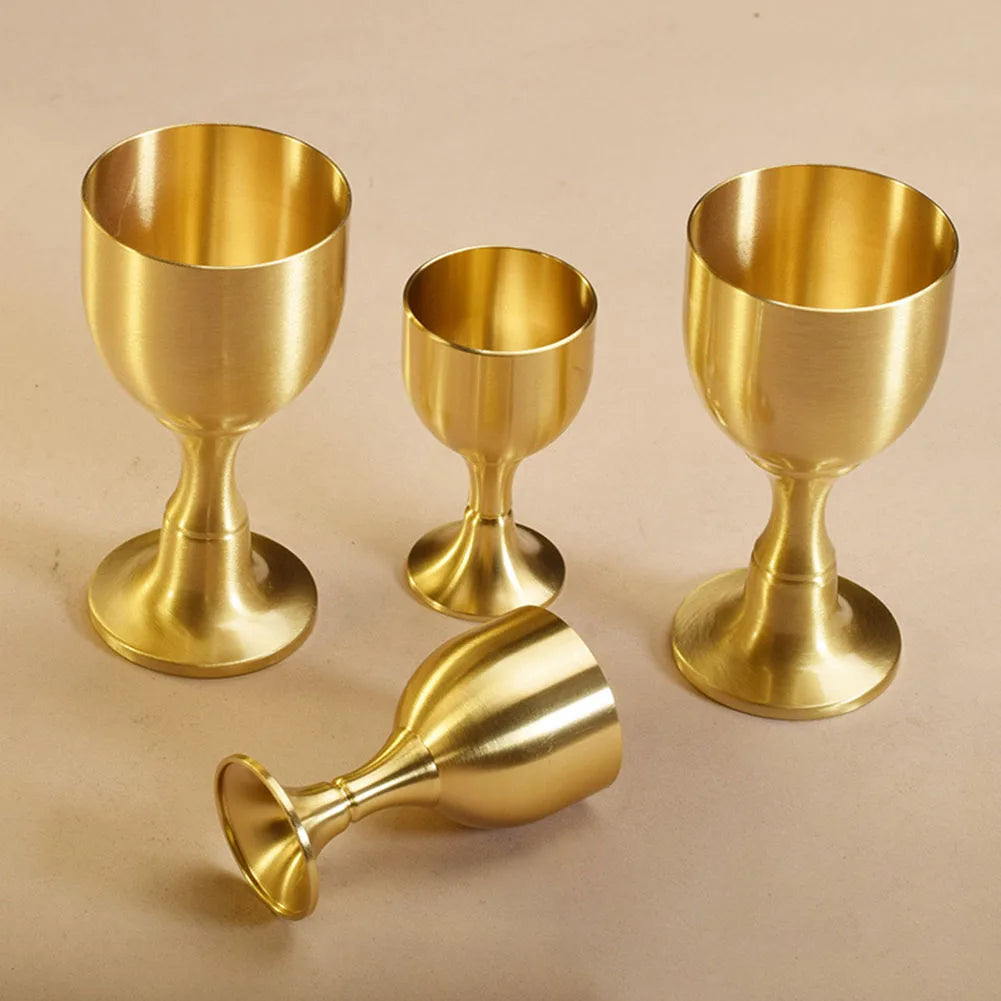 Elegant Brass Goblet Set Of Four Pieces on Luulla