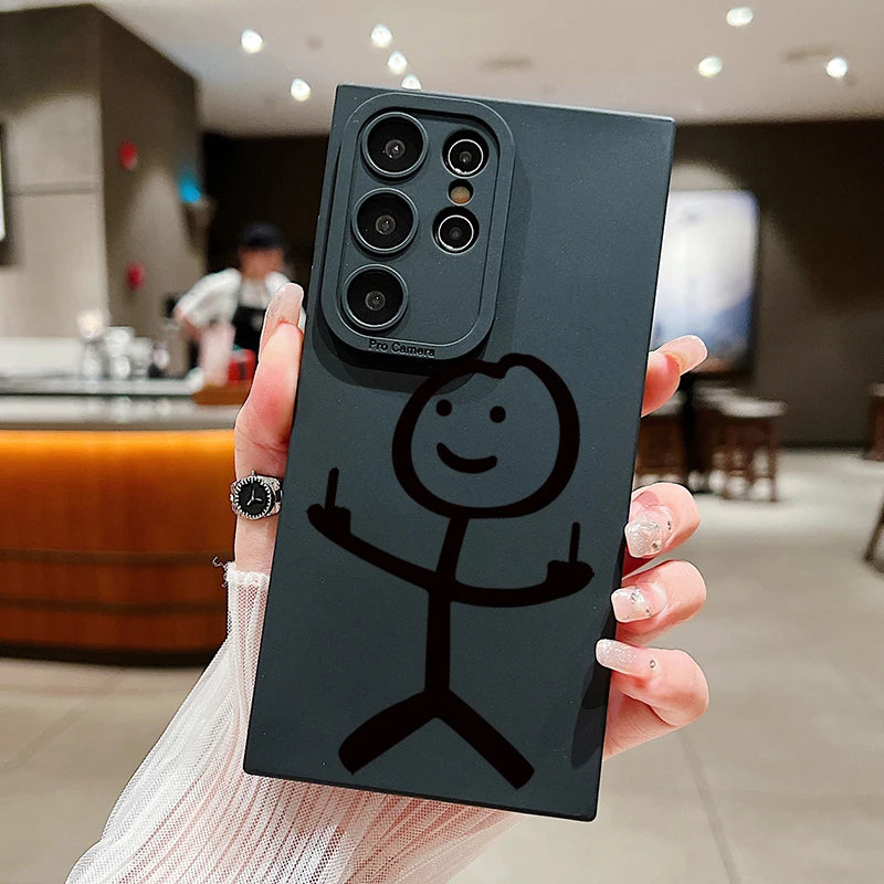 Cartoon Stick Figure Shockproof Phone Case on Luulla