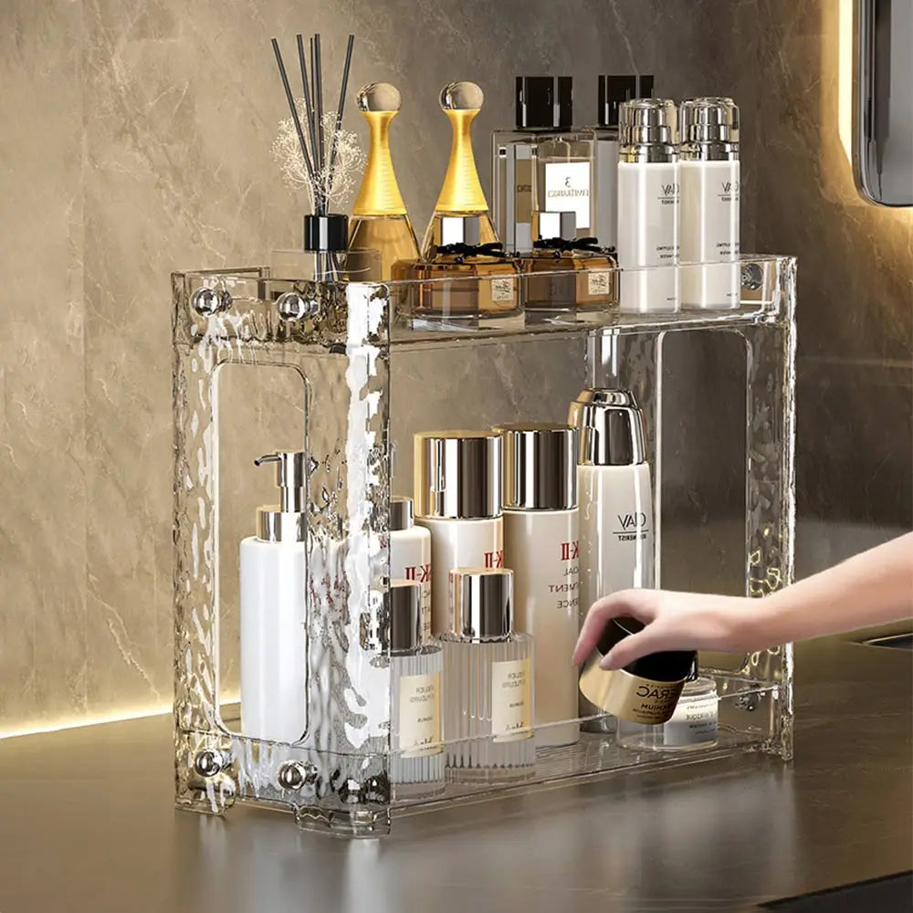 Two-tier Clear Acrylic Bathroom Organizer Shelf on Luulla