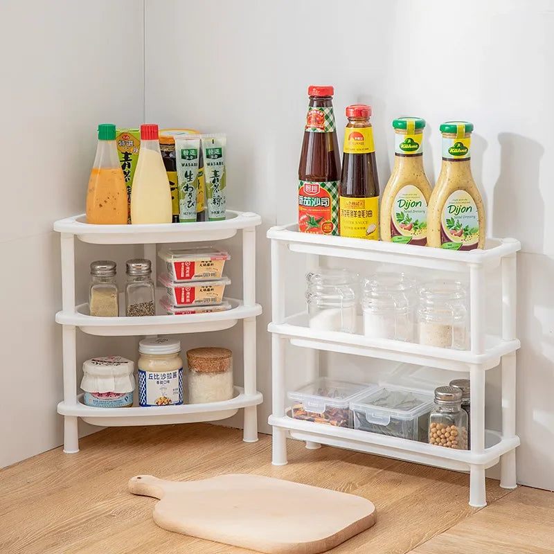 Multi-tier Plastic Kitchen Storage Organizer Rack on Luulla