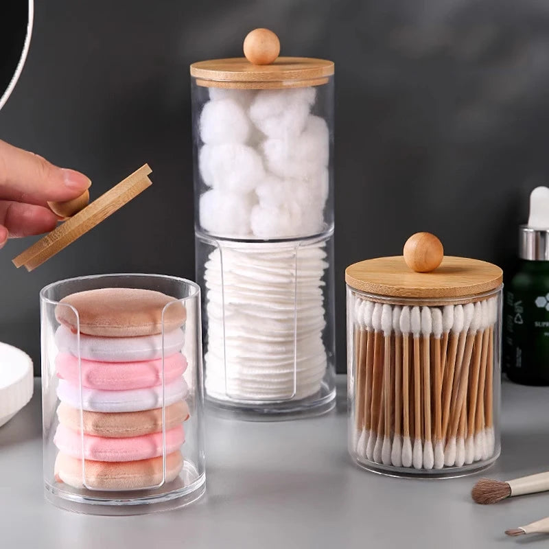 Clear Acrylic Bathroom Storage Jars With Lids on Luulla