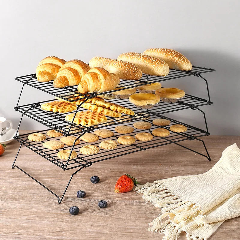 3-tier Foldable Metal Cooling Rack For Baking on Luulla