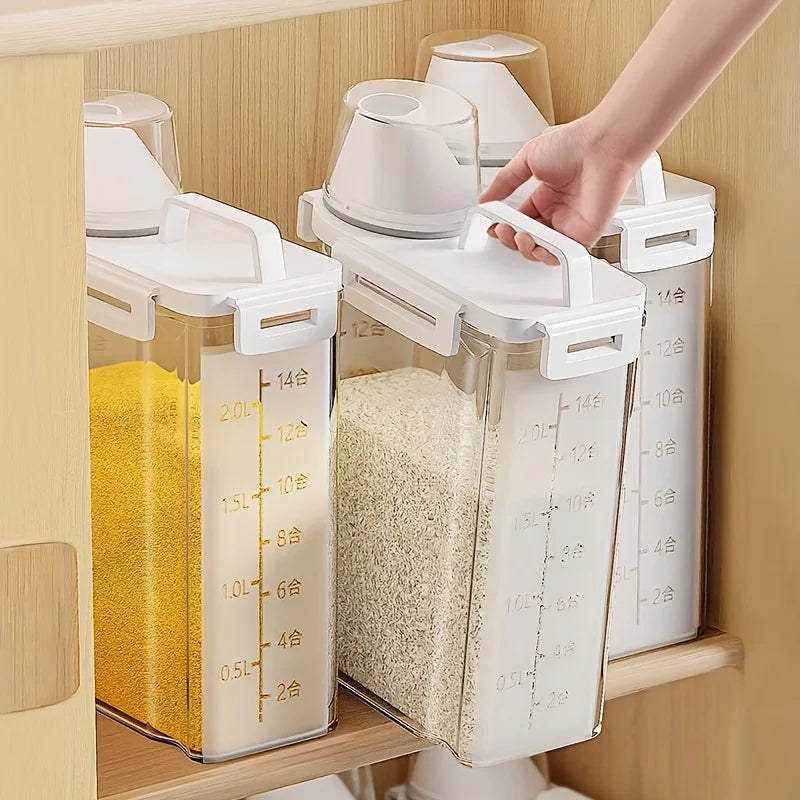 Airtight Stackable Transparent Kitchen Storage Containers on Luulla