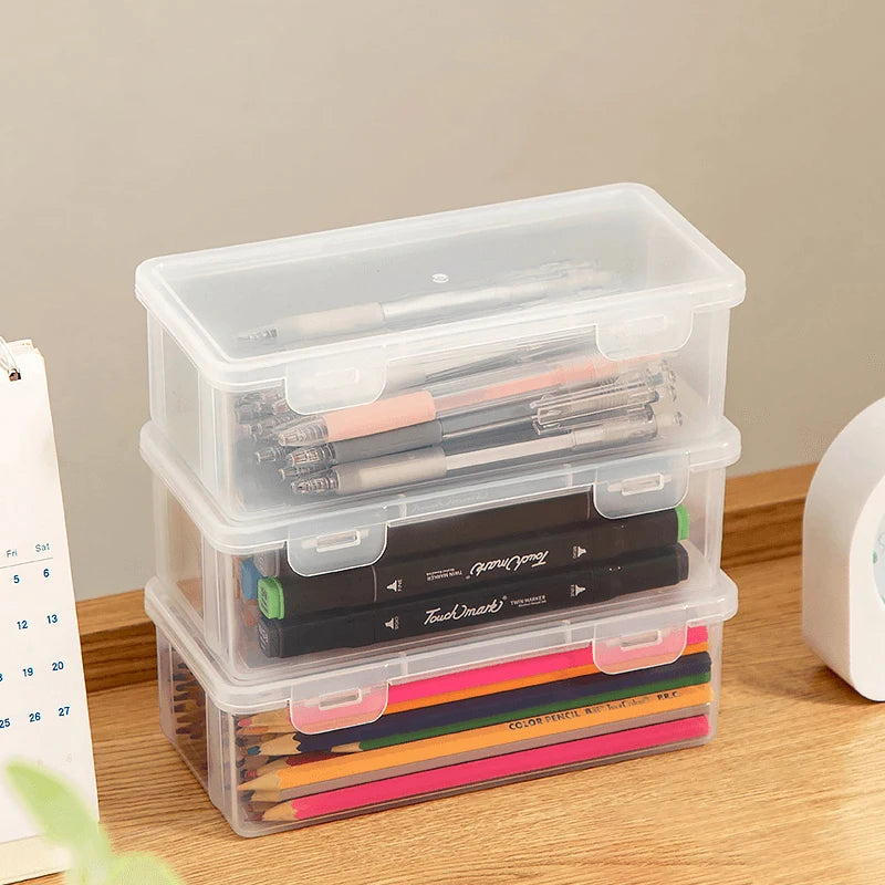 Stackable Transparent Plastic Storage Boxes With Lids on Luulla