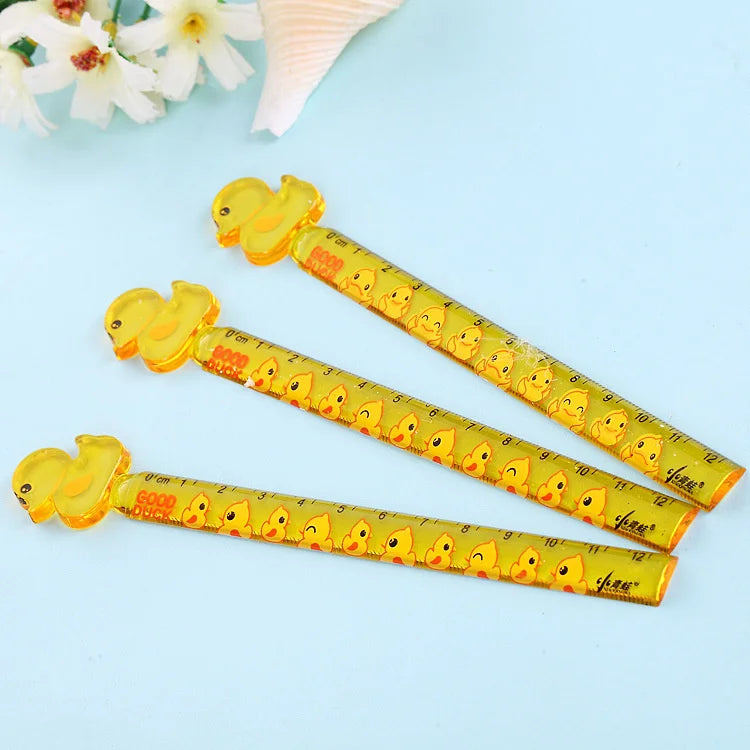 Cute Yellow Duck Flexible 15cm Plastic Ruler on Luulla