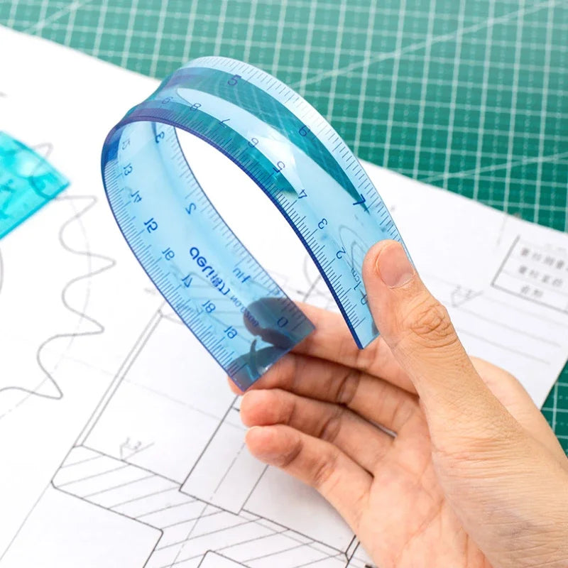 Flexible Blue Transparent Ruler For Accurate Measurements on Luulla