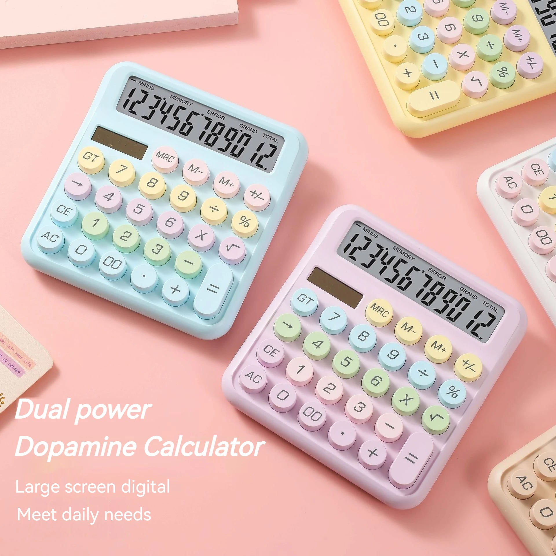 Colorful Desktop Calculator With Large Display Numbers on Luulla
