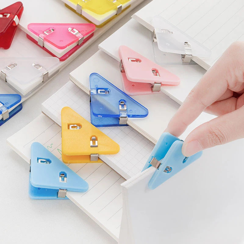 Colorful Triangle-shaped Secure Plastic Paper Clips on Luulla