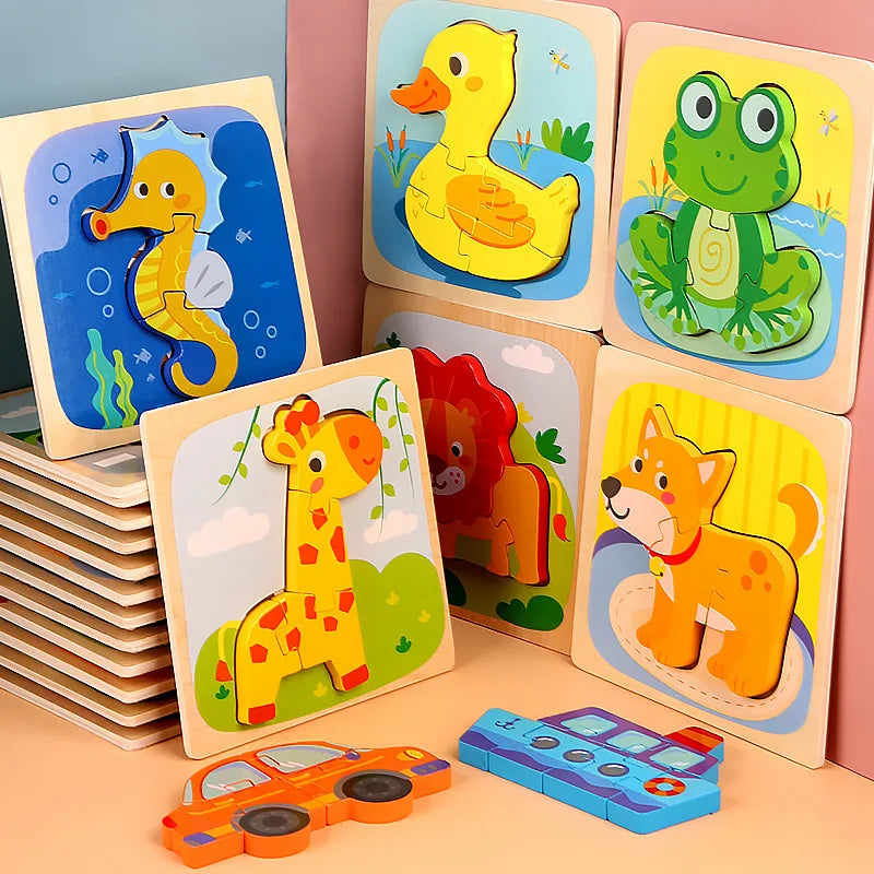Animal-themed Wooden Puzzles For Kids Development on Luulla