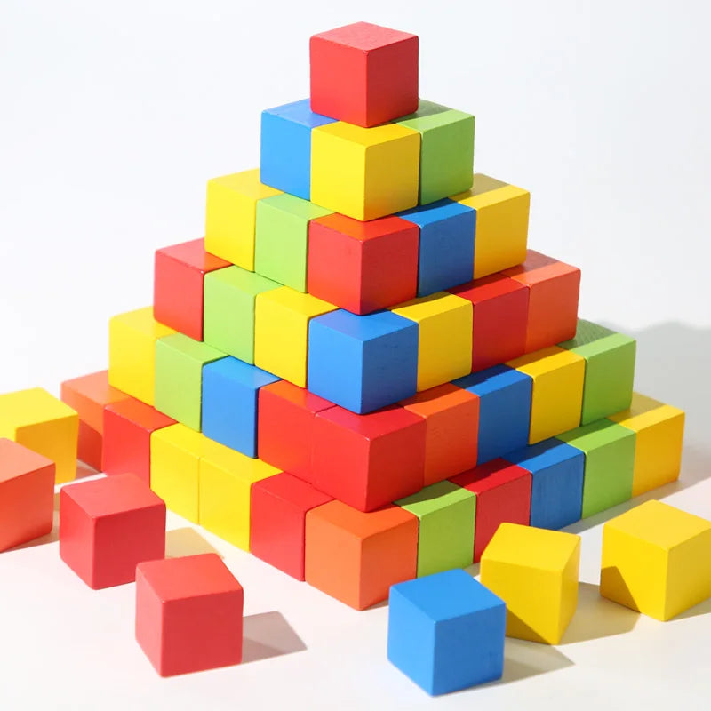 Colorful Wooden Building Blocks For Creative Play on Luulla